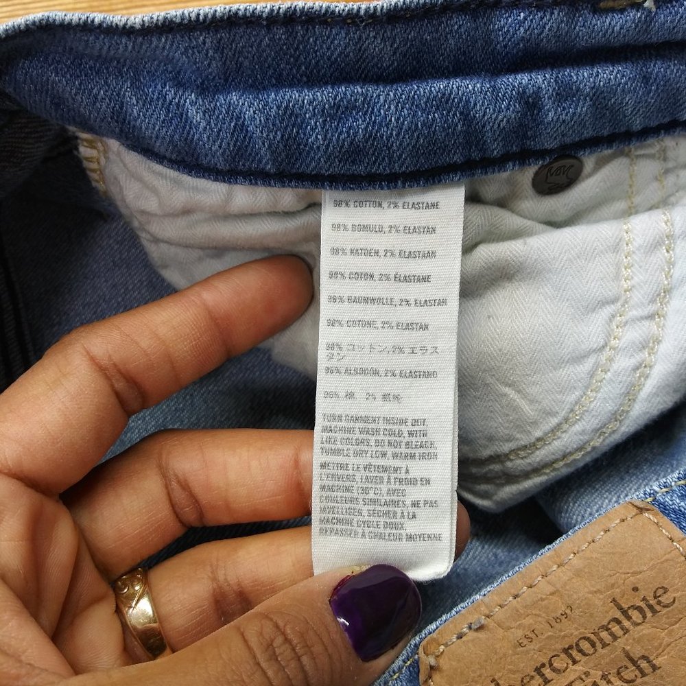 🔥ABERCROMBIE & FITCH bootcut jeans size 0R - Picture 6 of 6